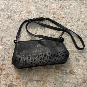 Kate Spade Black Perforated Crossbody Bag